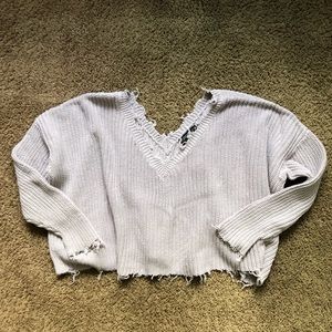 Forever 21 Plus crochet v neck top